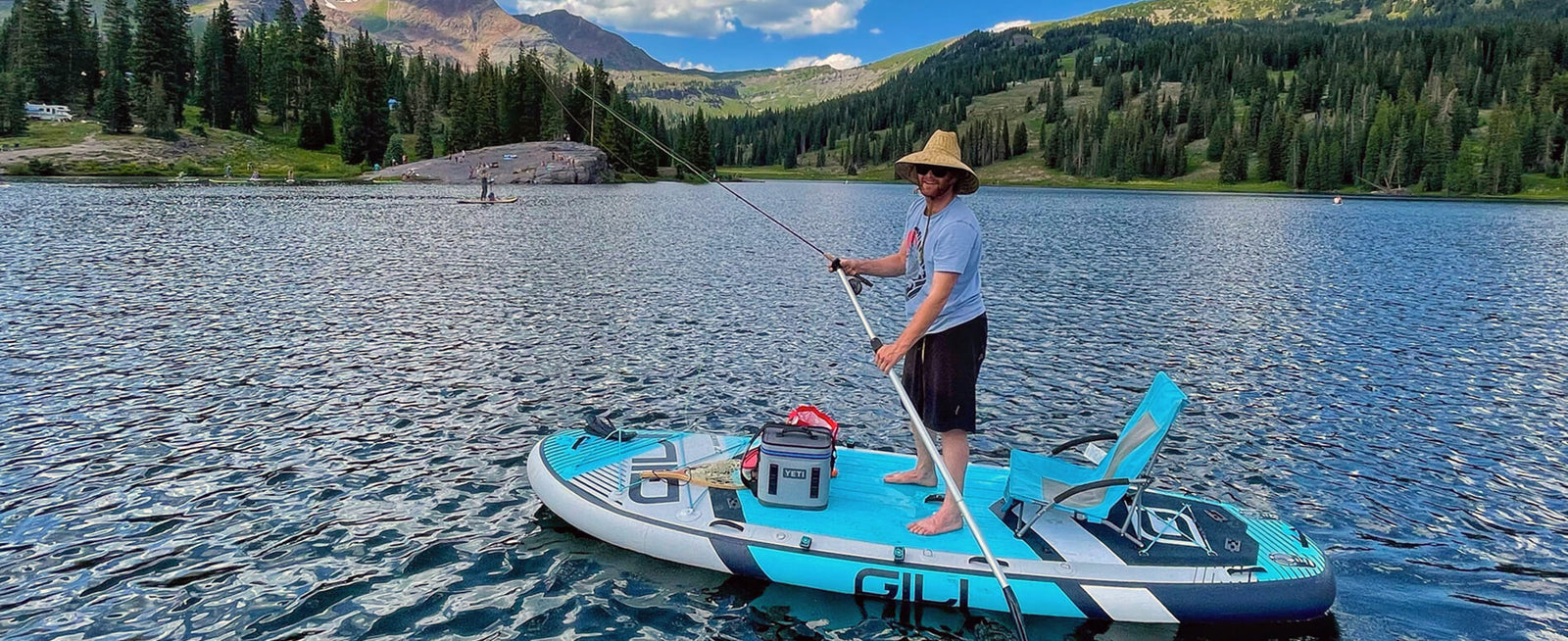 No way you can't mount fishing gear to an inflatable SUP right
